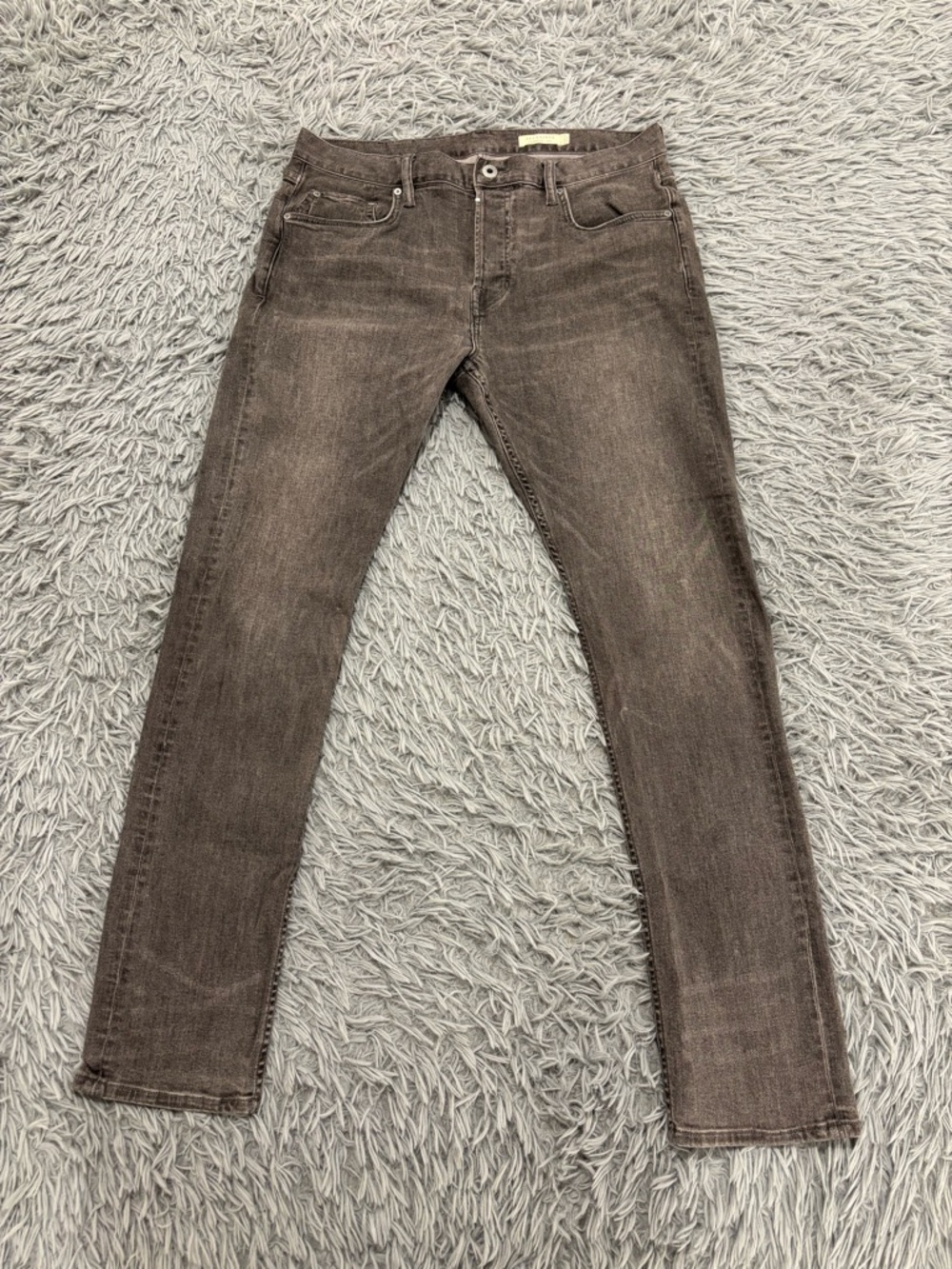 All Saints Men’s Cigarette Slim Tapered Grey Jeans Stretch Denim Pants W34